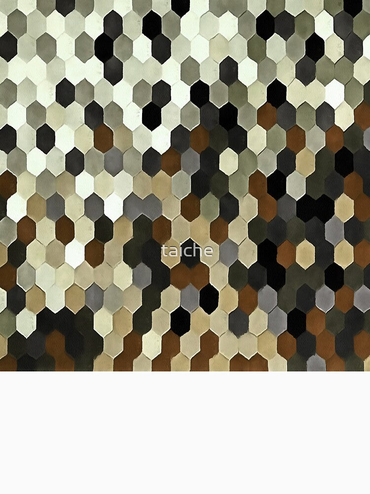 Honeycomb Pattern In Neutral Earth Tones Hexagon Painting by taiche