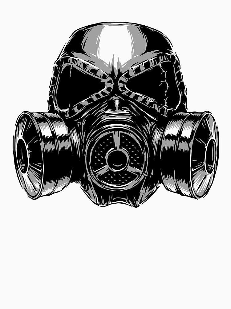 Gas Mask by monkeystudio Unisex , , , Long Sleeve Tee