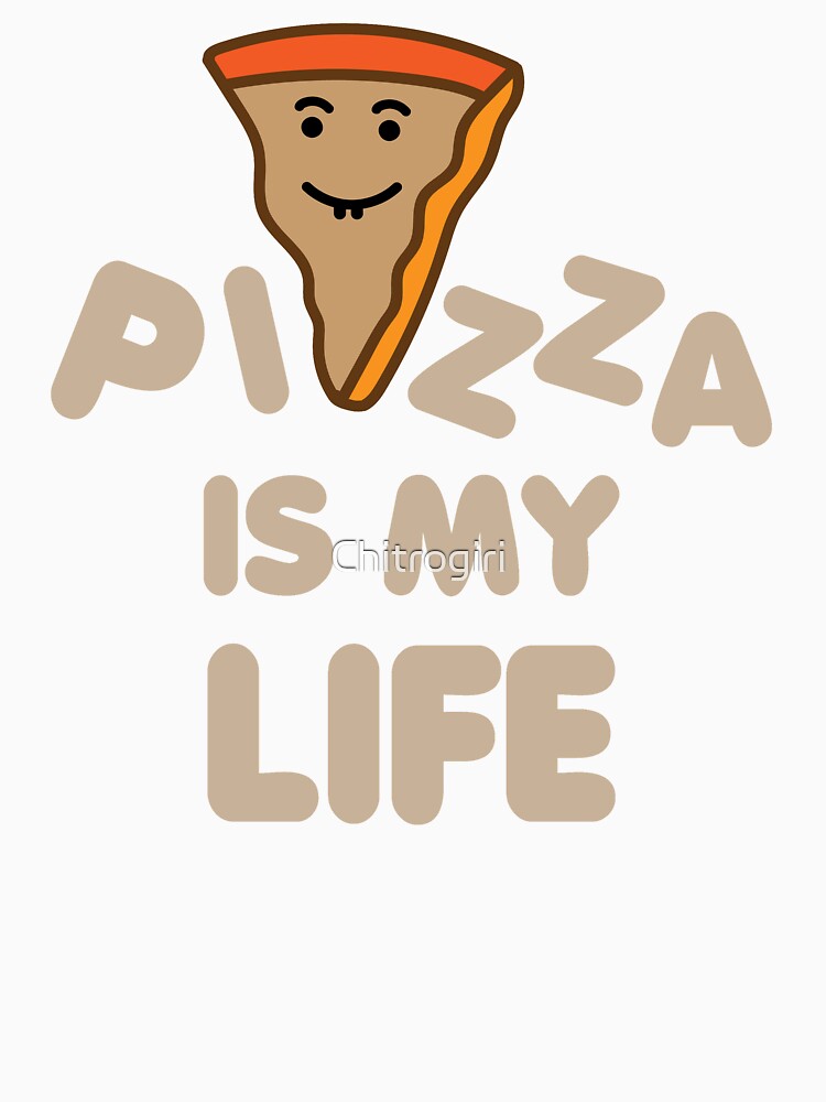 Pizza is my life! by Chitrogiri Unisex , , , Long Sleeve Tee