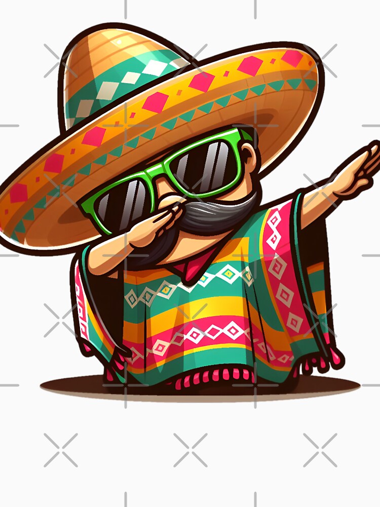 Dabbing Mexican Poncho Cinco De Mayo by Isabella ✔️ ✔️ Unisex , , , Long Sleeve Tee