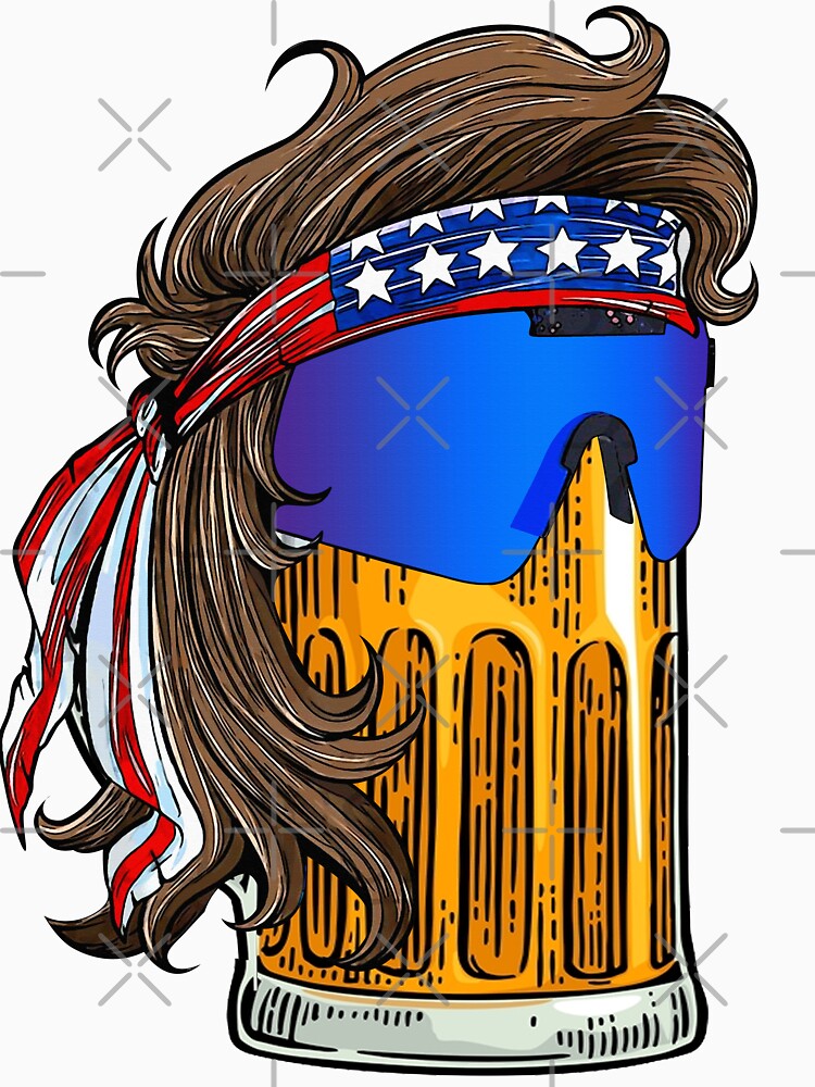 Mullet Beer Art 2VT by WaveOcean123 Unisex , , , Long Sleeve Tee