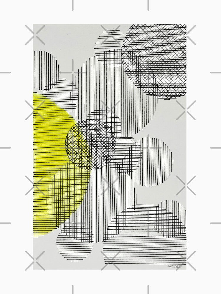 Abstract geometric composition lines overlapping mid century style by GriggsyArt