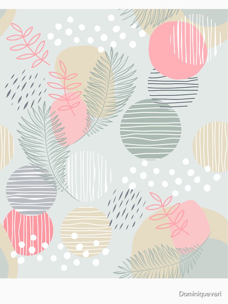 Mid Modern Nature 3. Pastel pink & grey by Dominiquevari