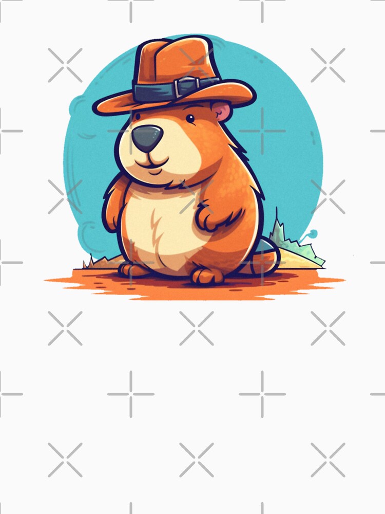 cowboy capybara by Edszart Unisex , , , Long Sleeve Tee