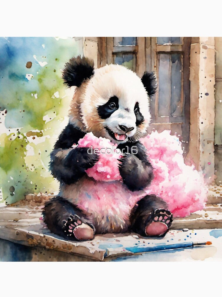 Dulce Panda de Algodón by decolor16 Unisex , , , Long Sleeve Tee