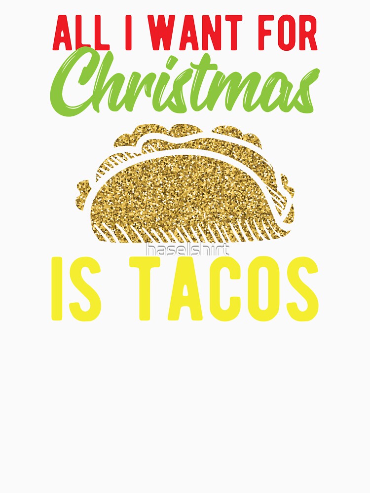 Santa Taco Lover Christmas Xmas Holiday Gift by haselshirt Unisex , , , Long Sleeve Tee
