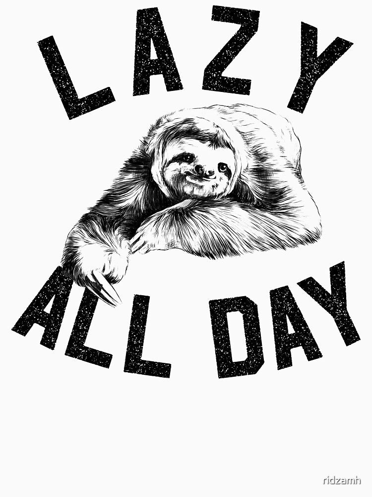 Lazy All Day by ridzamh Unisex , , , Long Sleeve Tee