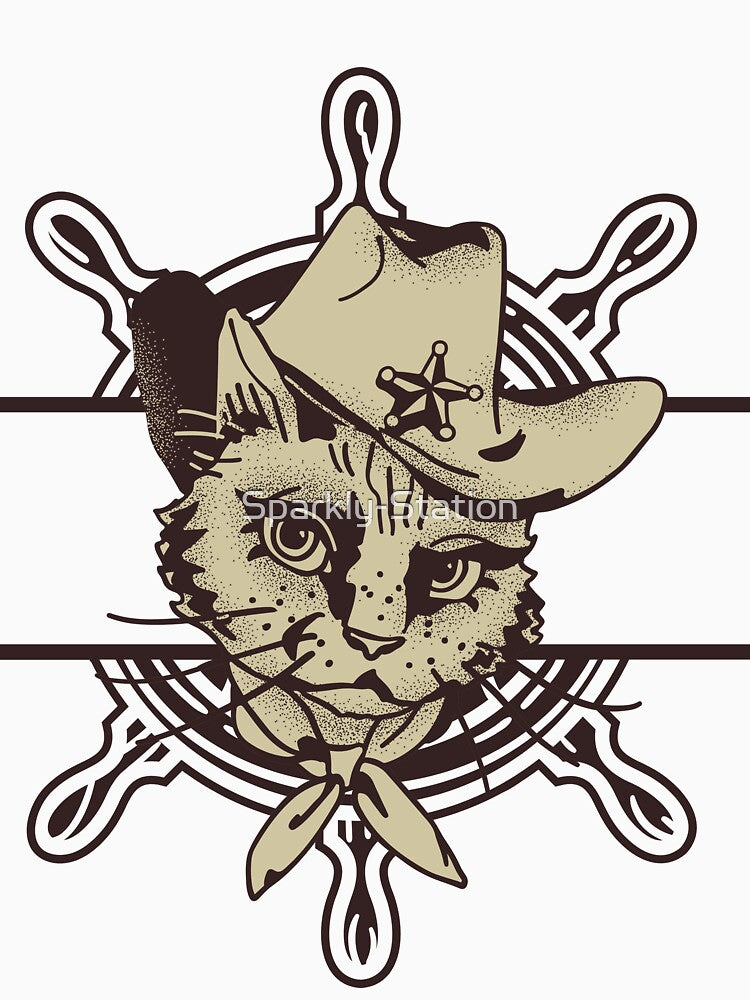 Vintage Cat by Sparkly-Station Unisex , , , Long Sleeve Tee