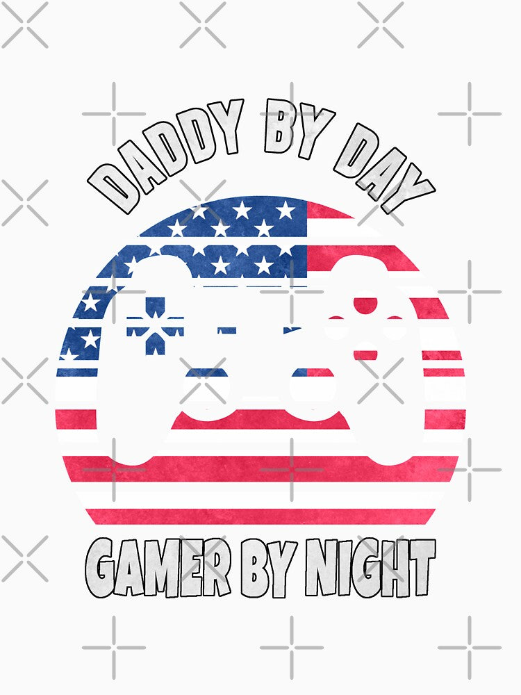 Daddy By Day, Gamer By Night by Denti Kanys ⭐⭐⭐⭐⭐ Unisex , , , Long Sleeve Tee