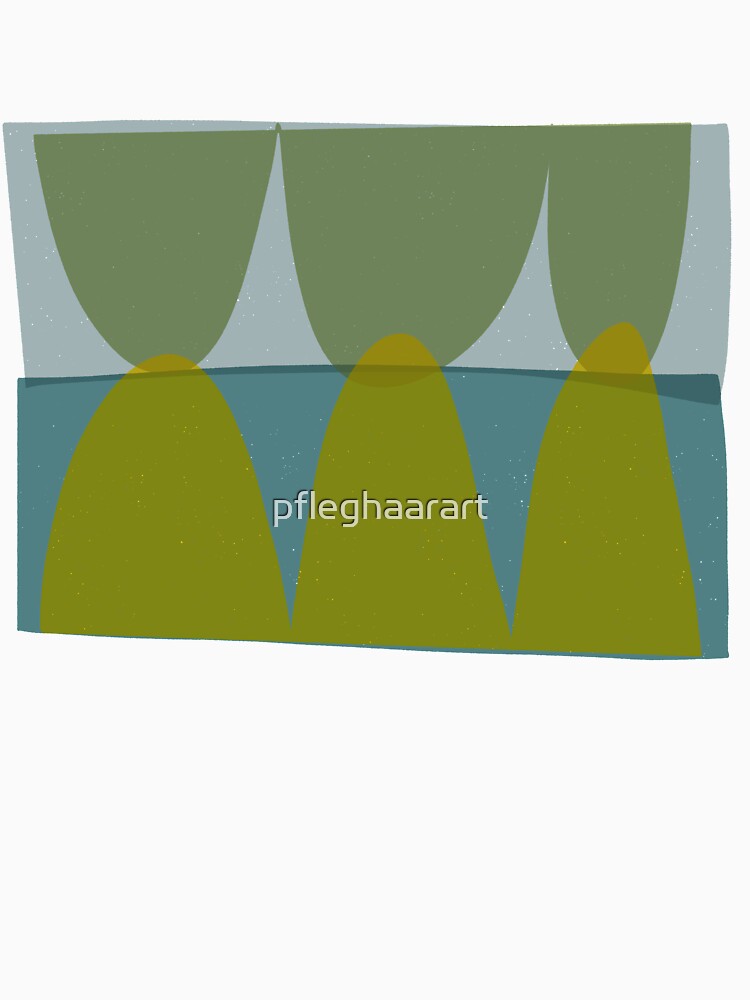 Green and Blue Retro Elliptical by pfleghaarart