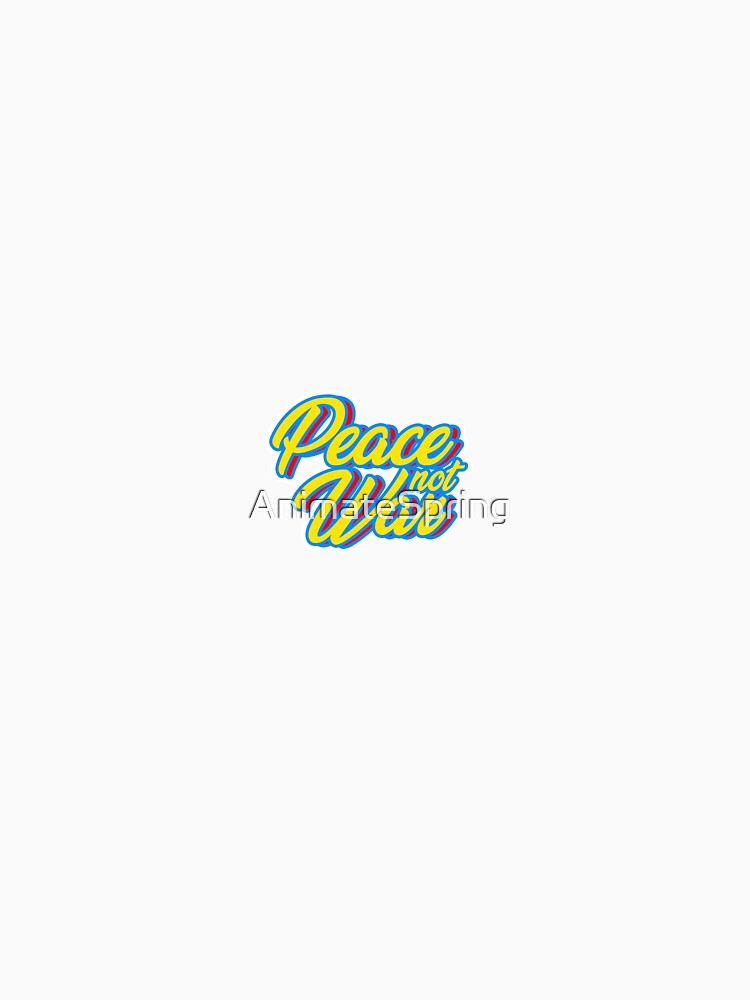 PEACE NOT WAR COTTON T SHIRT by AnimateSpring Unisex , , , Long Sleeve Tee