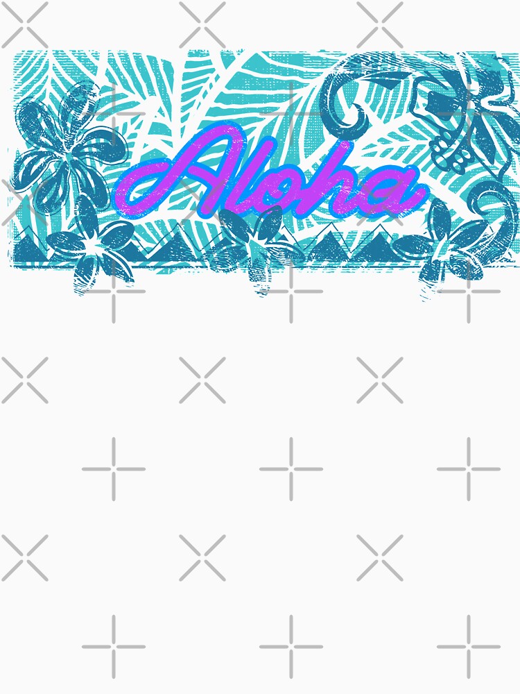 Vintage Distressed Inked Aloha Banner by sunnthreads Unisex , , , Long Sleeve Tee