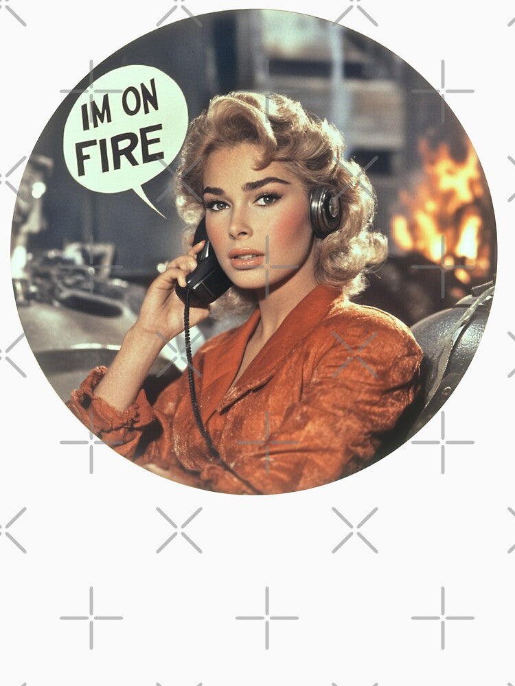IM ON FIRE - Dialing Disaster in Style by Canary-Vice Unisex , , , Long Sleeve Tee