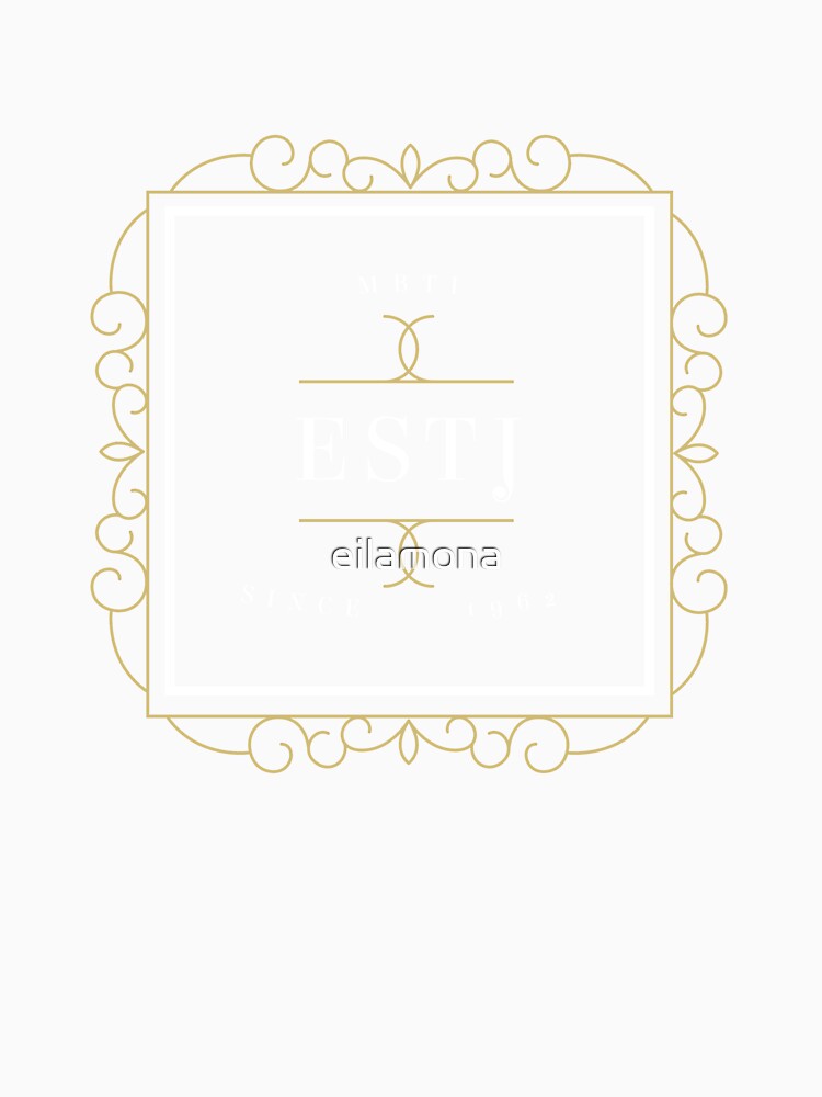 ESTJ Ornamental Insignia (dark) by eilamona Unisex , , , Long Sleeve Tee