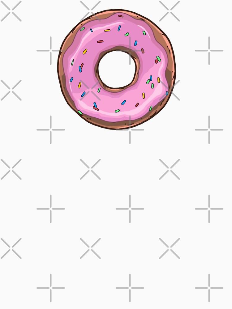 Pink Glazed Donut by Drawingvild Unisex , , , Long Sleeve Tee