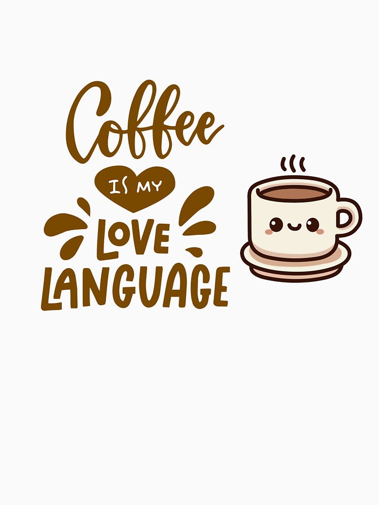 Coffee Is My Love Language Cute Design by jyotsanafinds Unisex , , , Long Sleeve Tee