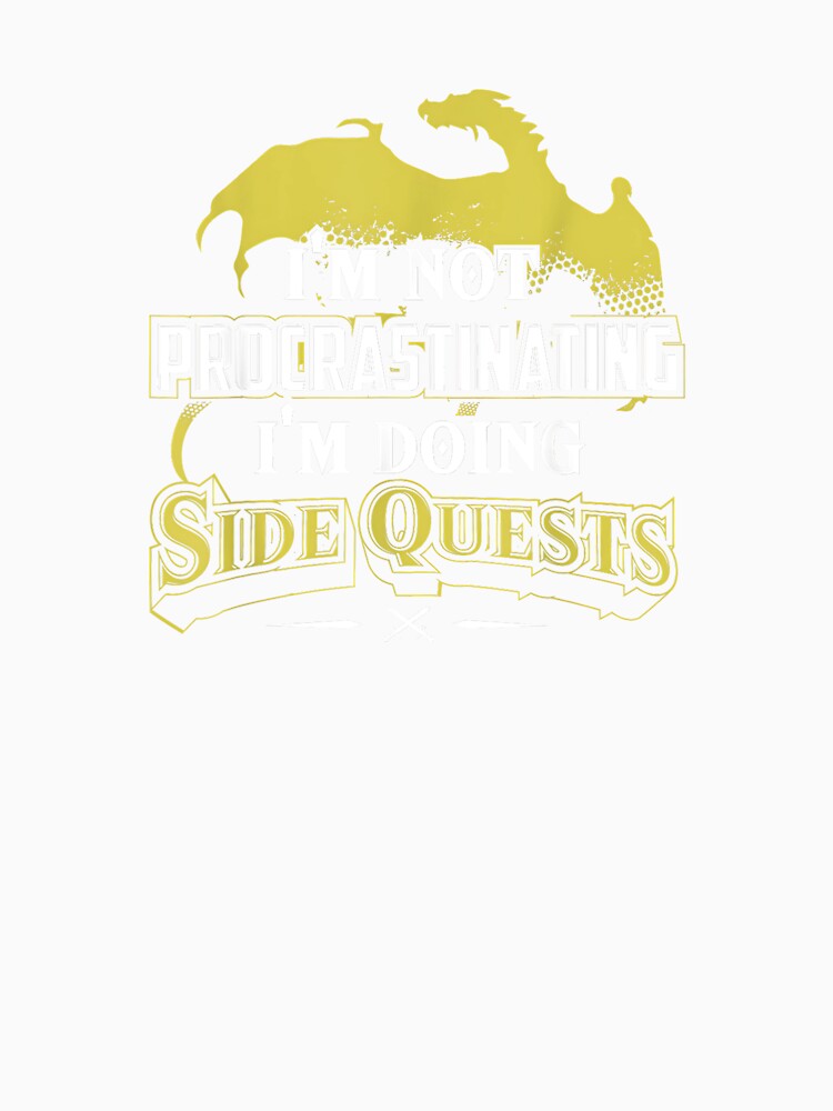 RPG Gamer : I'm Doing Side Quests - Casual Crew Neck, Short Sleeve, Adult Polyester Tee by thompsonui