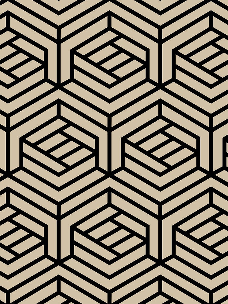 Beige and Black Cube Geometric Shape Pattern Pairs Valspar 2022 Color of the Year Country Charm 3007-10B - Color Trends by ColorOfTheYears