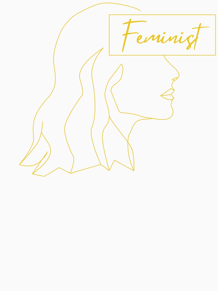 Feminist line art in Gold by fjakaseason
