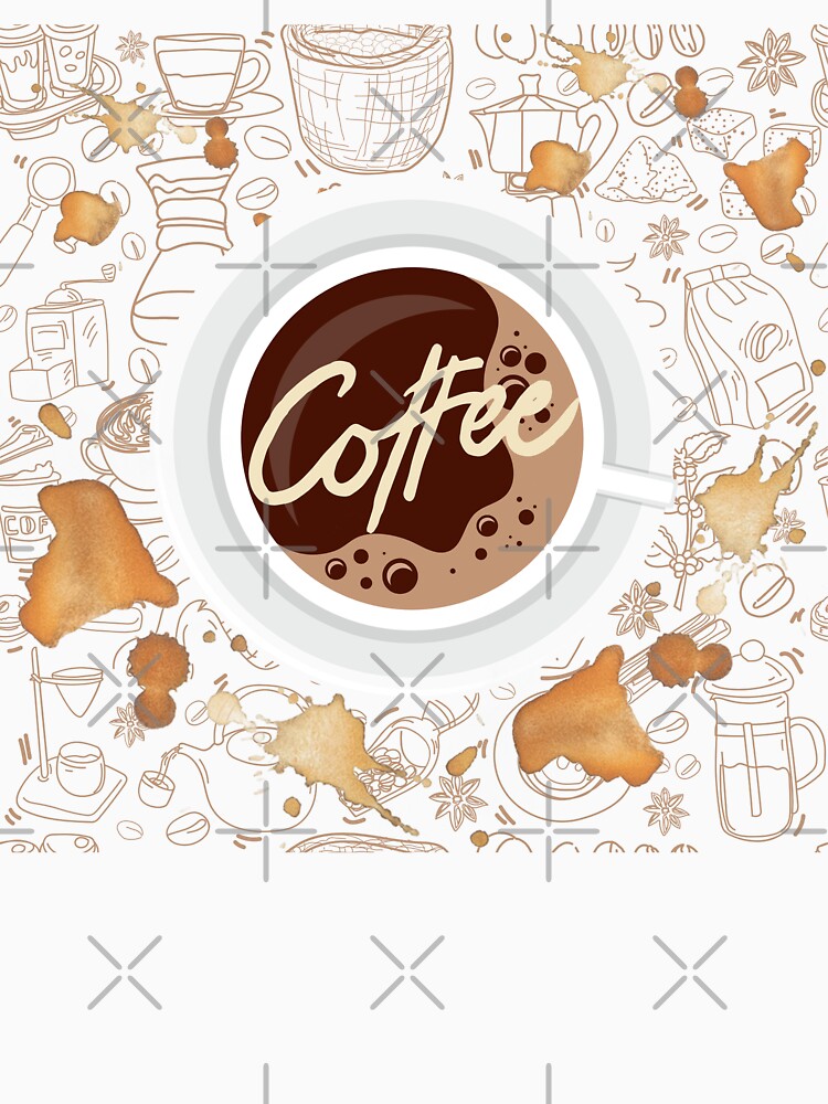 Cofe Coffee Cup – Aesthetic Coffee Stain Design by Art-Design-EM Unisex , , , Long Sleeve Tee