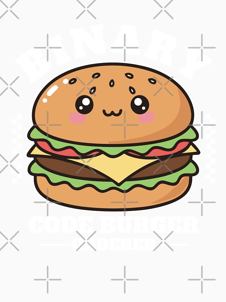 Binary code burger by Peerless-Prime Unisex , , , Long Sleeve Tee