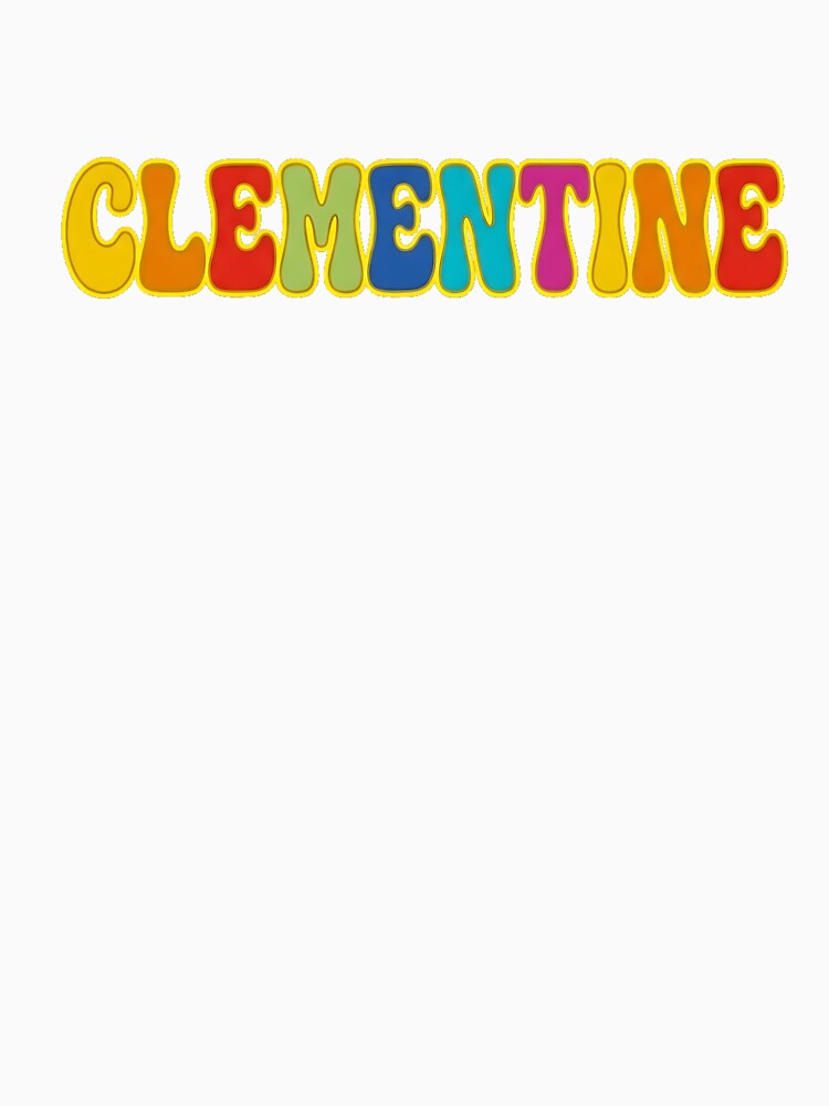 ❤️ Clementine Personalized Name Wavy Retro Shirt, Coffee Mug, Sticker Gift by HelixPedia Unisex , , , Long Sleeve Tee