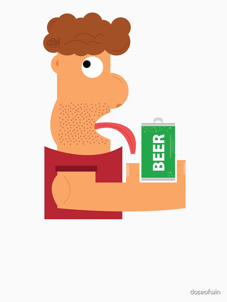 I love Beer Meme Funny Lick Fav Beer Brand Can Graphic Design Animated LOL by doseofwin Unisex , , , Long Sleeve Tee