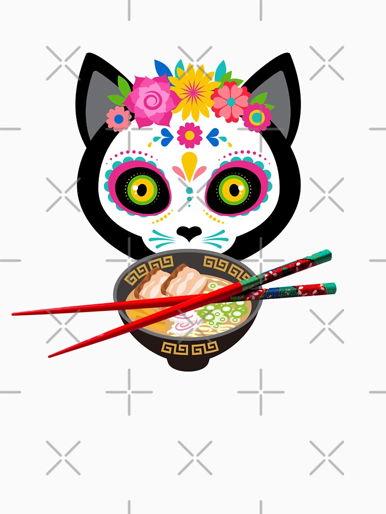 Kawaii Cat skull design by AGDesignstore Unisex , , , Long Sleeve Tee