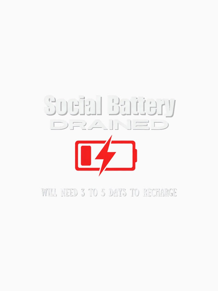 Social Battery drained Premium Tri-blend by JohnVBurks Unisex , , , Long Sleeve Tee