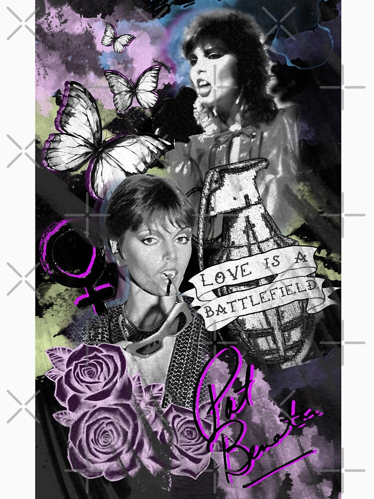 Love is a Battlefield; Women of rock r tribute by TigerToes Unisex , , , Long Sleeve Tee