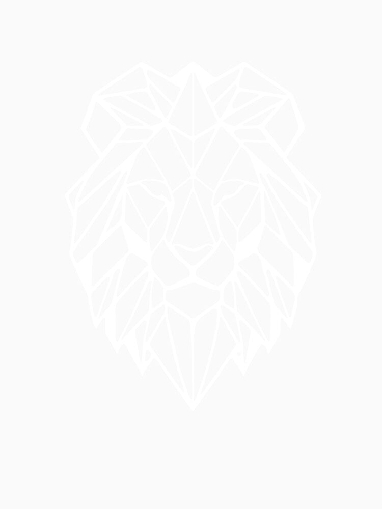 Geometric Majestic Lion - White outline by RedCaterpillar