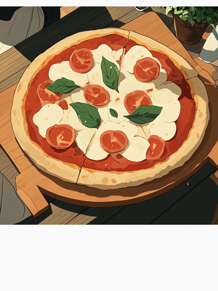 Pizza | Anime style by ComicsFactory Unisex , , , Long Sleeve Tee