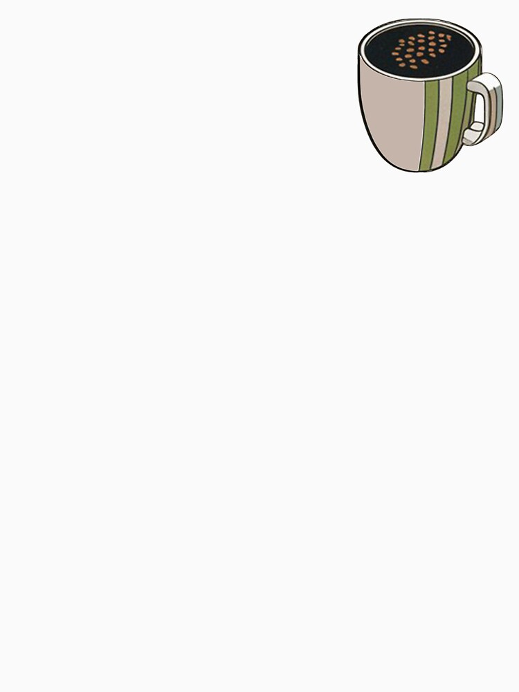 Cup of Dark Coffee Illustration | Coffee Lovers Cup Illustration by Time4Coffee Unisex , , , Long Sleeve Tee