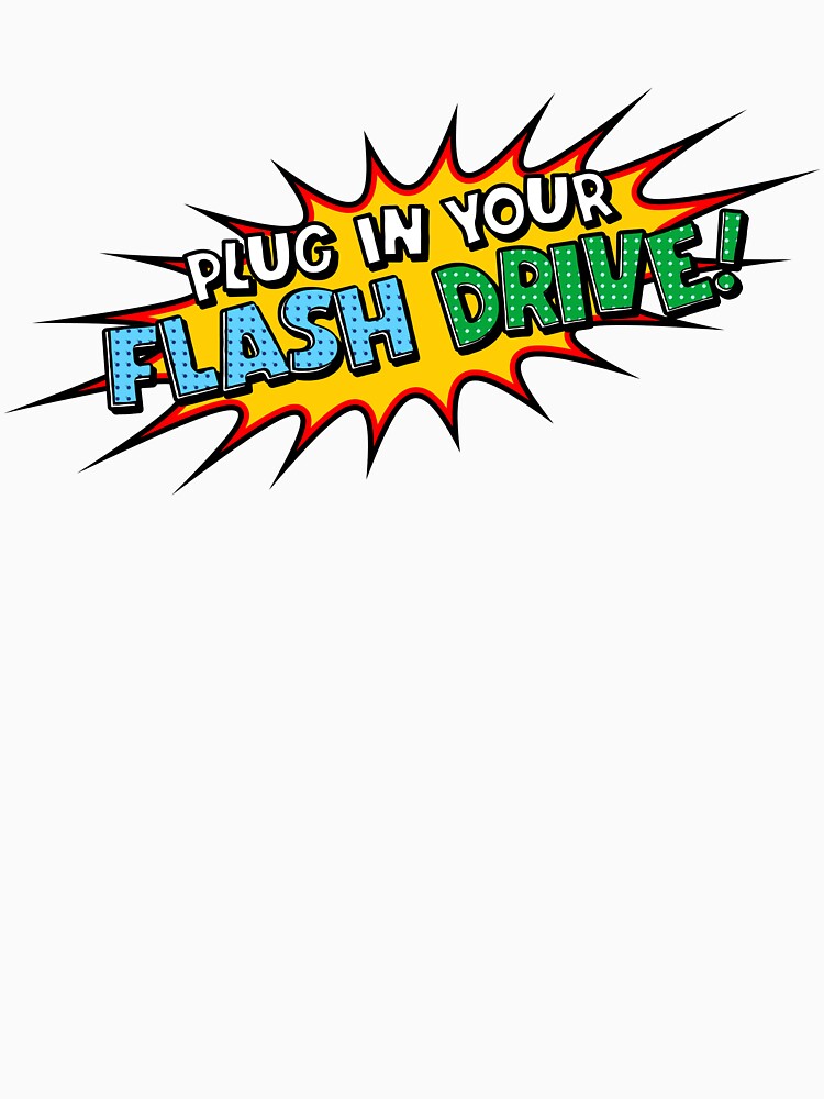 Plug In Your Flash Drive (Title) by pallytmerch Unisex , , , Long Sleeve Tee