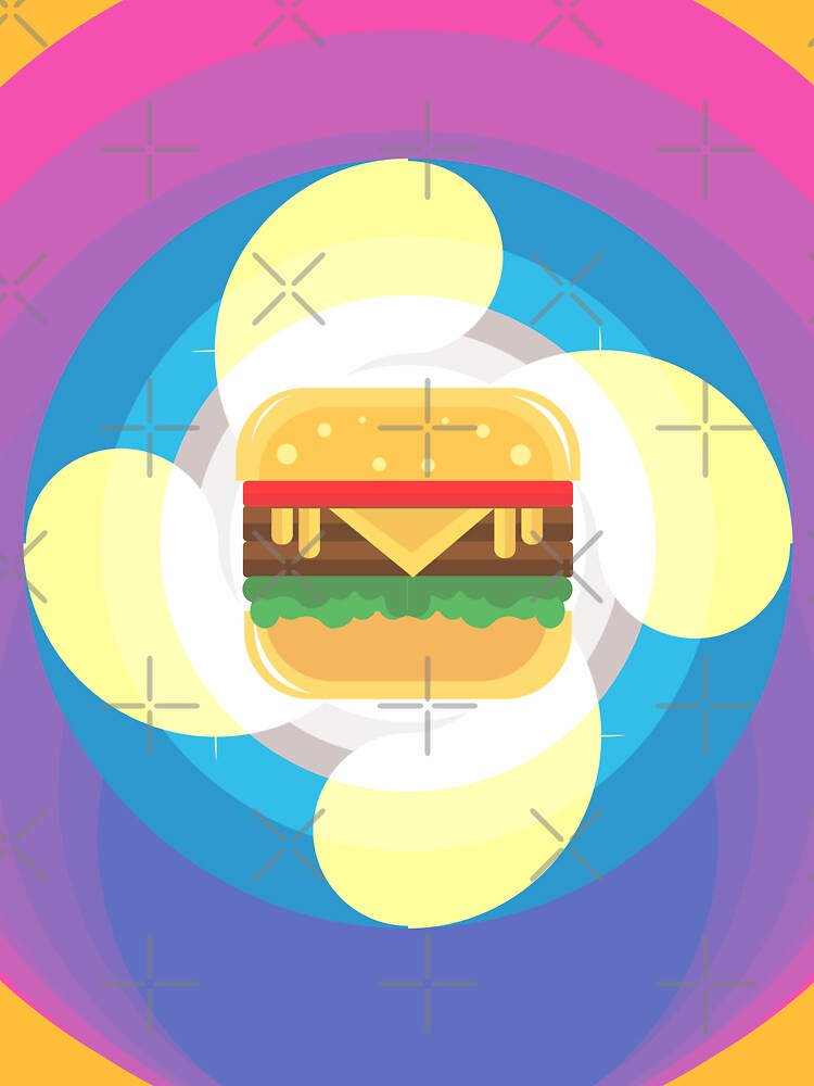 Cheese Burger by FridPix Unisex , , , Long Sleeve Tee