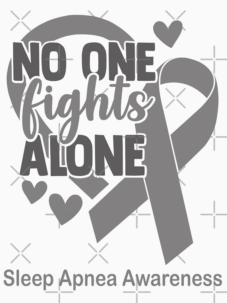 No One Fight Alone Sleep Apnea Awareness by Sabfit Unisex , , , Long Sleeve Tee