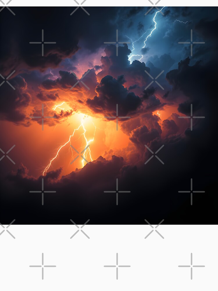 Lightning 3 by HebaRK Studio Unisex , , , Long Sleeve Tee