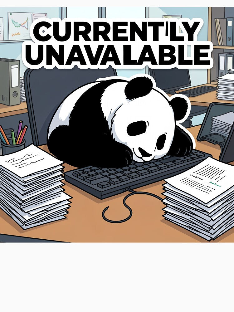 Panda Burnout – Corporate Exhaustion Meme Sticker by SoftAuraStudi0 Unisex , , , Long Sleeve Tee