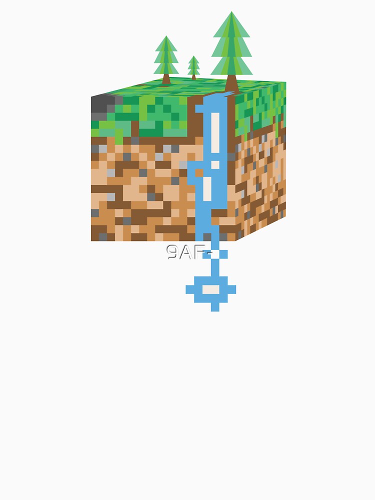 FLOOD PIXEL WORLD by 9AF- Unisex , , , Long Sleeve Tee