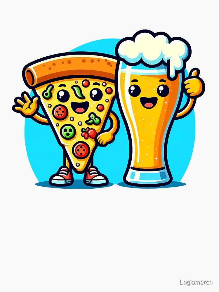 Funny Pizza Beer Lover by Logiamerch Unisex , , , Long Sleeve Tee
