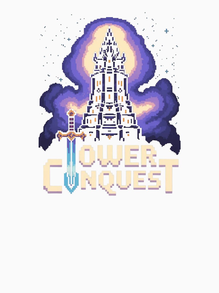 Tower Conquest 8bit Graphic Pixel Retro Arcade Game by 8bit Revival Shop Unisex , , , Long Sleeve Tee