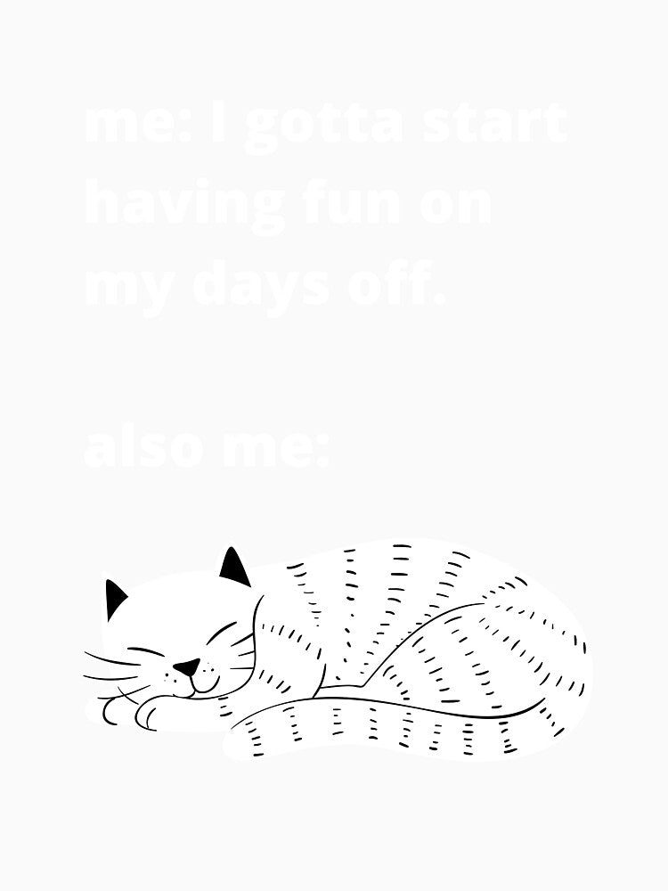 Lazy Cat/ Lazy Me by TheFreeLife Unisex , , , Long Sleeve Tee
