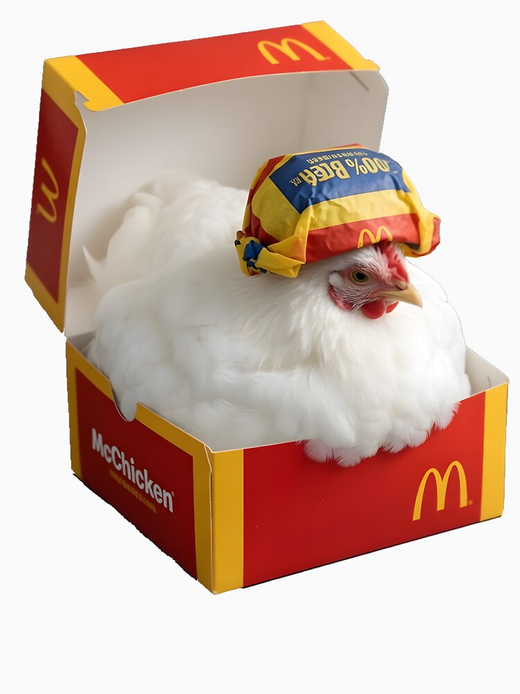 Dione Ball Chicken Undercooked Burger Box by FashionChooks Unisex , , , Long Sleeve Tee