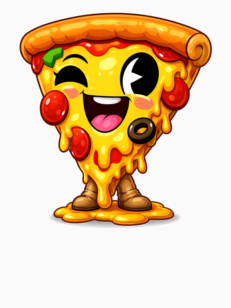 Pizza Toon by capitanmoscamx Unisex , , , Long Sleeve Tee
