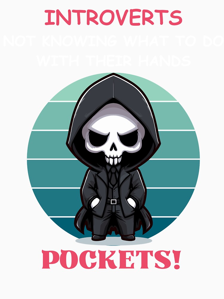 Introvert Grim Reaper by Kawaii-n-Spice Unisex , , , Long Sleeve Tee
