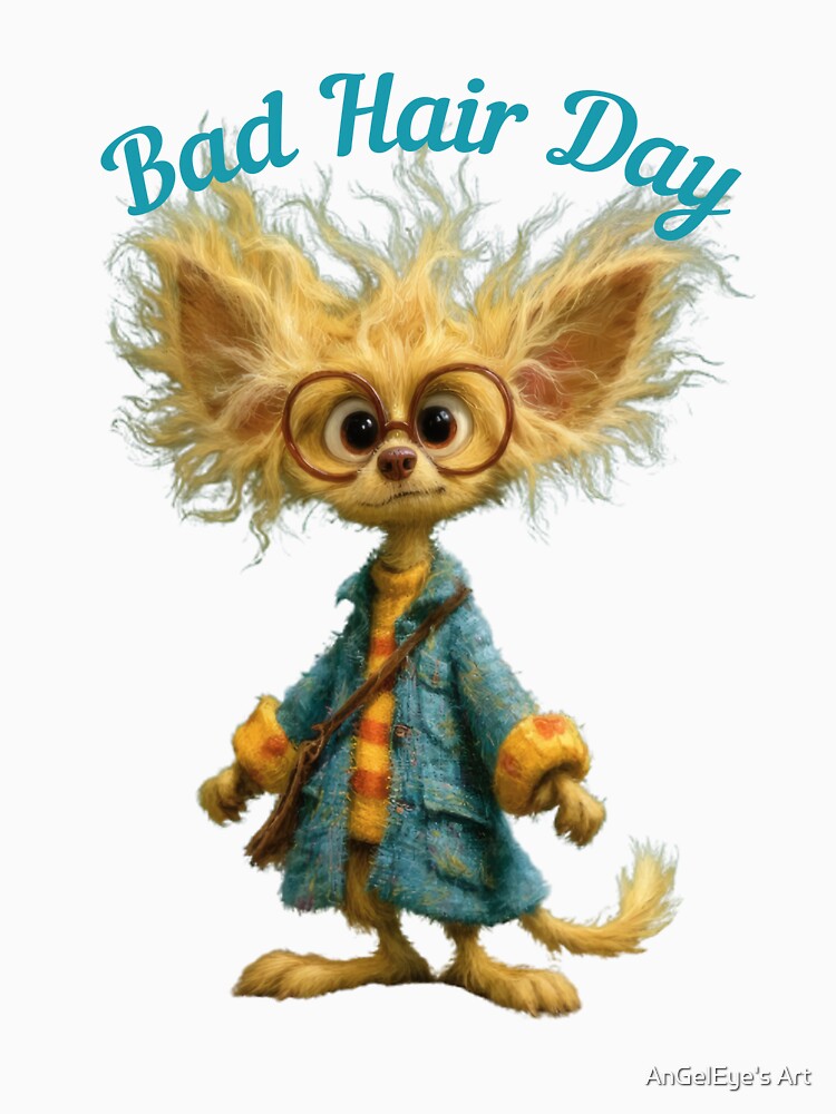 Funny Bad Hair Day – Cute Fluffy Chihuahua by AnGelEye's Art Unisex , , , Long Sleeve Tee