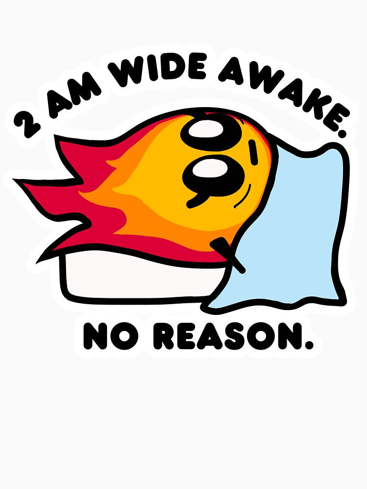 Wide Awake at 2am For No Reason by Dr. B Sticker Rx