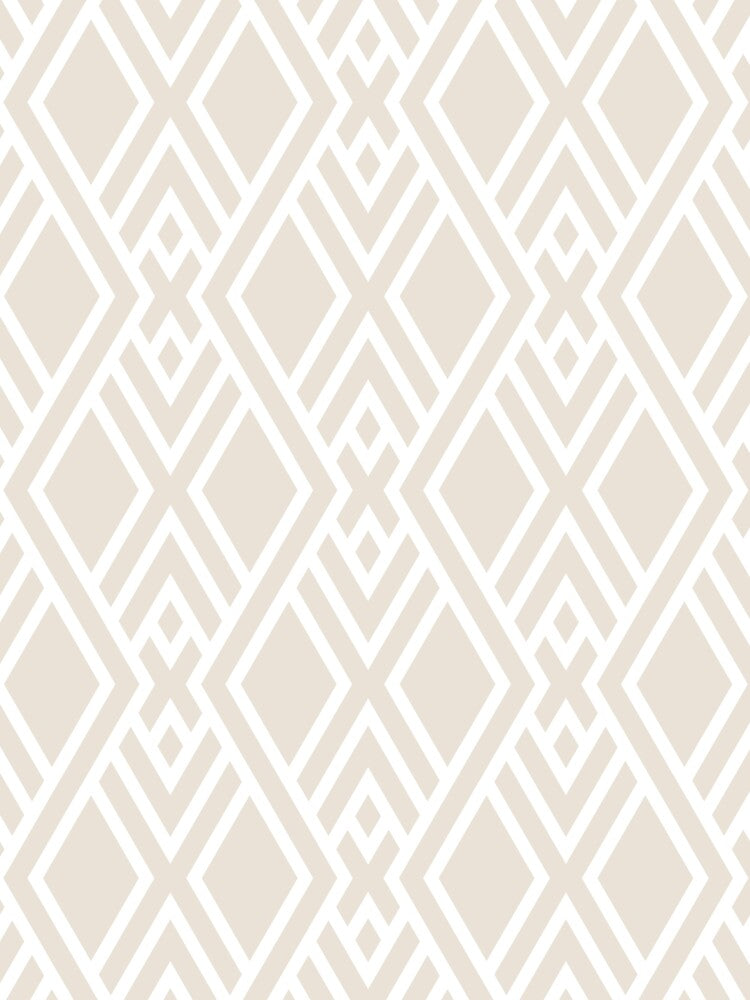 Beige and White Tessellation Line Pattern 39 Pairs DE 2022 Popular Color Crisp Muslin DE6212 by ColorOfTheYears