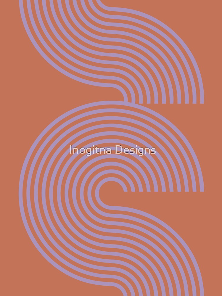 Terracotta Veri Peri Retro Line Art by Inogitna Designs
