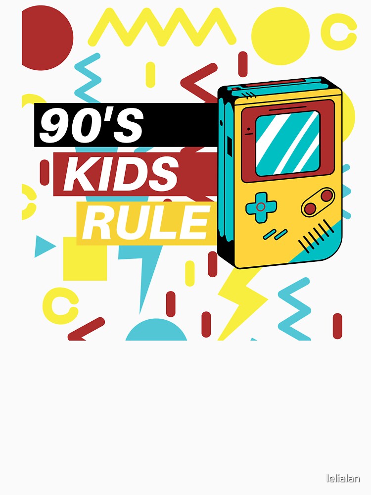 90's kids rule by Bookish Dragon Unisex , , , Long Sleeve Tee